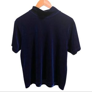 Vintage Jessica dark blue velvet size large top